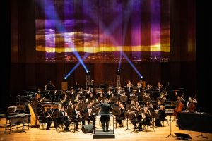 Photo of the orchestra performing at the Conservatorium